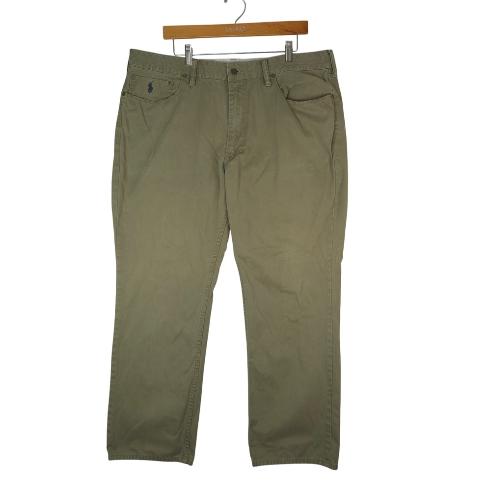 Polo Ralph Lauren Pants Mens 40x30 Dungarees Chino Straight Leg Cotton Preppy